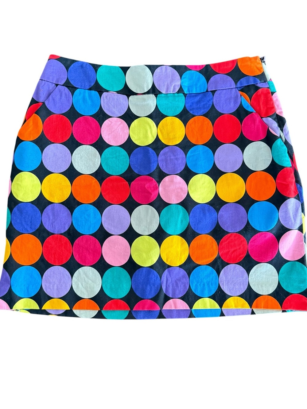 Loudmouth Golf Skort Black Mini Multicolor Polka Dots Pockets Activewear Size 4